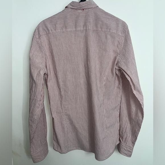 Hackett London Cotton linen blend striped slim fit button down - Picture 11 of 13